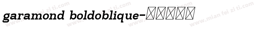 garamond boldoblique字体转换